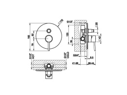 Смеситель для ванны Gessi Tortona (18779#031) хром