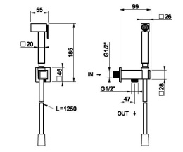 Фото Гигиенический душ Gessi Eleganza (46285#031) хром
