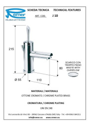 Фото Смеситель Remer для раковины RR J10