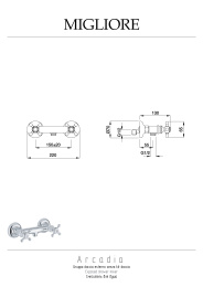 Фото Migliore Arcadia 18380 Смеситель для душа внешний, бронза