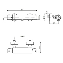 Термостат для душа F4205/1CR FIMA Carlo Frattini FIMATHERM