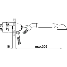 Фото Душевой гарнитур Cisal Arcana Toscana TS00304024, золото