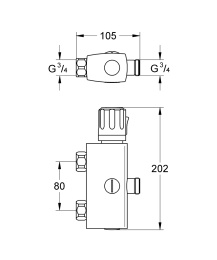 Термостат Grohe Automatic 2000 Compact 34361000