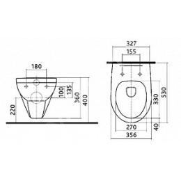 Подвесной унитаз IFO Orsa RP413100600 с крышкой микролифт