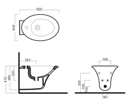 Фото Биде подвесное Hatria Sculture (Y0BF01) белый