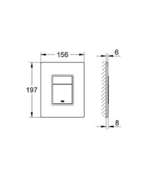 Кнопка смыва Grohe Skate Cosmopolitan (38849HV0) коричневый, серый