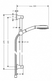 Душевой гарнитур Hansgrohe Croma (27769000) хром