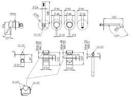 Remer X STYLE X96S03ROXXDO Смеситель для ванны встраиваемый (золото (полированное))