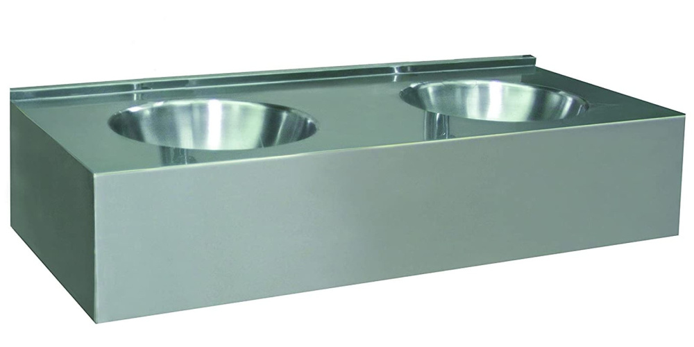 Фото Раковина Nofer 13080.2.S коллективная закрытого типа 1200 мм