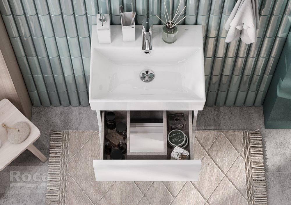 Фото Тумба под раковину Roca Oleta (A857638501) белый, матовый