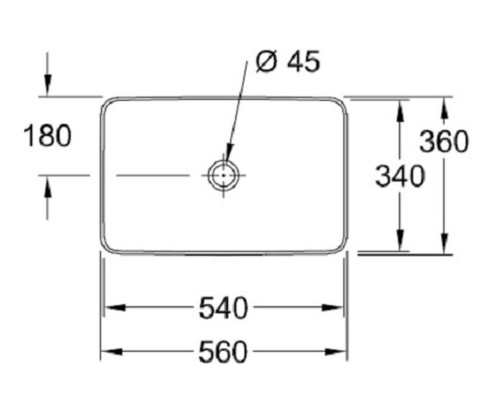 Фото Раковина Villeroy&Boch Collaro 4A205601 56 x 36 см прямоугольная, без перелива