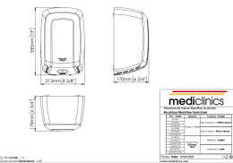 Фото Сушилка для рук Mediclinics (M19A) белый