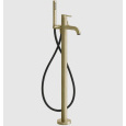 Смеситель для ванны и душа Gessi 316 Bath-Shower 54028#727, латунь брашированная/шлифованная PVD(Bru