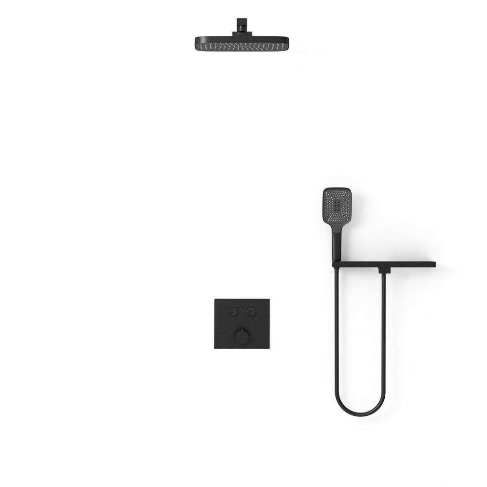 Фото Душевой комплект Vincea (VSFW-4211RMB) черный матовый