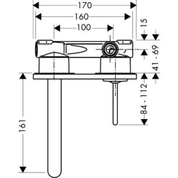 Hansgrohe Axor Steel 35112800 Смеситель для раковины 161 мм (нерж.сталь)