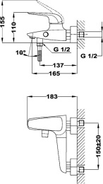 Фото Смеситель для ванны / душа Teka Itaca 67121020N2 PVD, черный