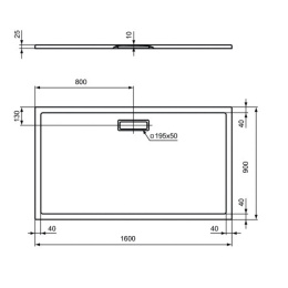 Поддон душевой Ideal Standart Ultra Flat New T4485V1 160 x 90 см ультратонкий, прямоугольный, белый