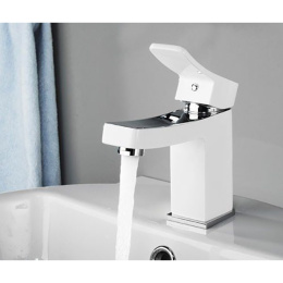Смеситель WasserKRAFT ALLER 1063WHITE для раковины, комбинированное покрытие