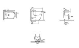 Биде напольное Kerasan Tribeca 512031 Черный матовый