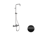 Душевая система термостатическая с изливом Remer Elegance EQ34ASSDNO, черный матовый