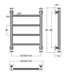 Электрический полотенцесушитель Margaroli 2- 952J BOXХРОМ 2952J5504RNNB