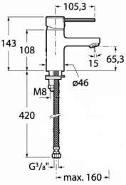 Фото Смеситель для раковины Roca Targa (5A3160C00) хром