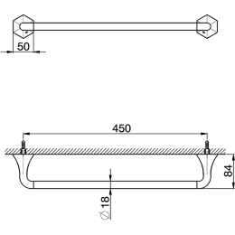 Держатель полотенца Cisal Cherie CE09010124, золото