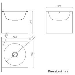 Фото Раковина Nofer 13097.B квадратная в антивандальном корпусе