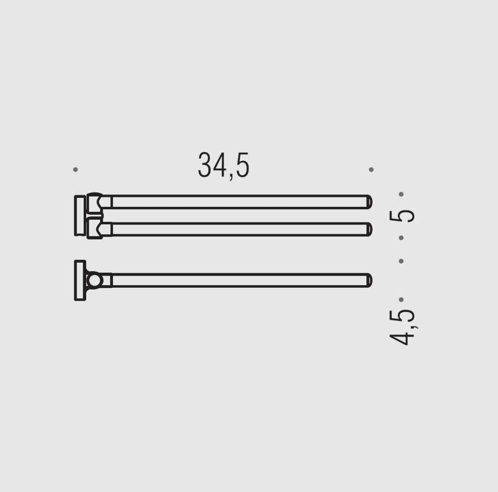 Полотенцедержатель Colombo BASIC B2712 двойной