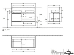 Villeroy Boch Finion F030HAHE Тумба под раковину 996х498 мм (cloud matt/sun matt)