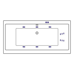 Excellent Pryzmat WAEX.PRY18.LINE Ванна 180x80 "LINE" (хром)