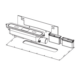 Сифон TECE Drainprofile 673001 низкий DN40, боковой слив