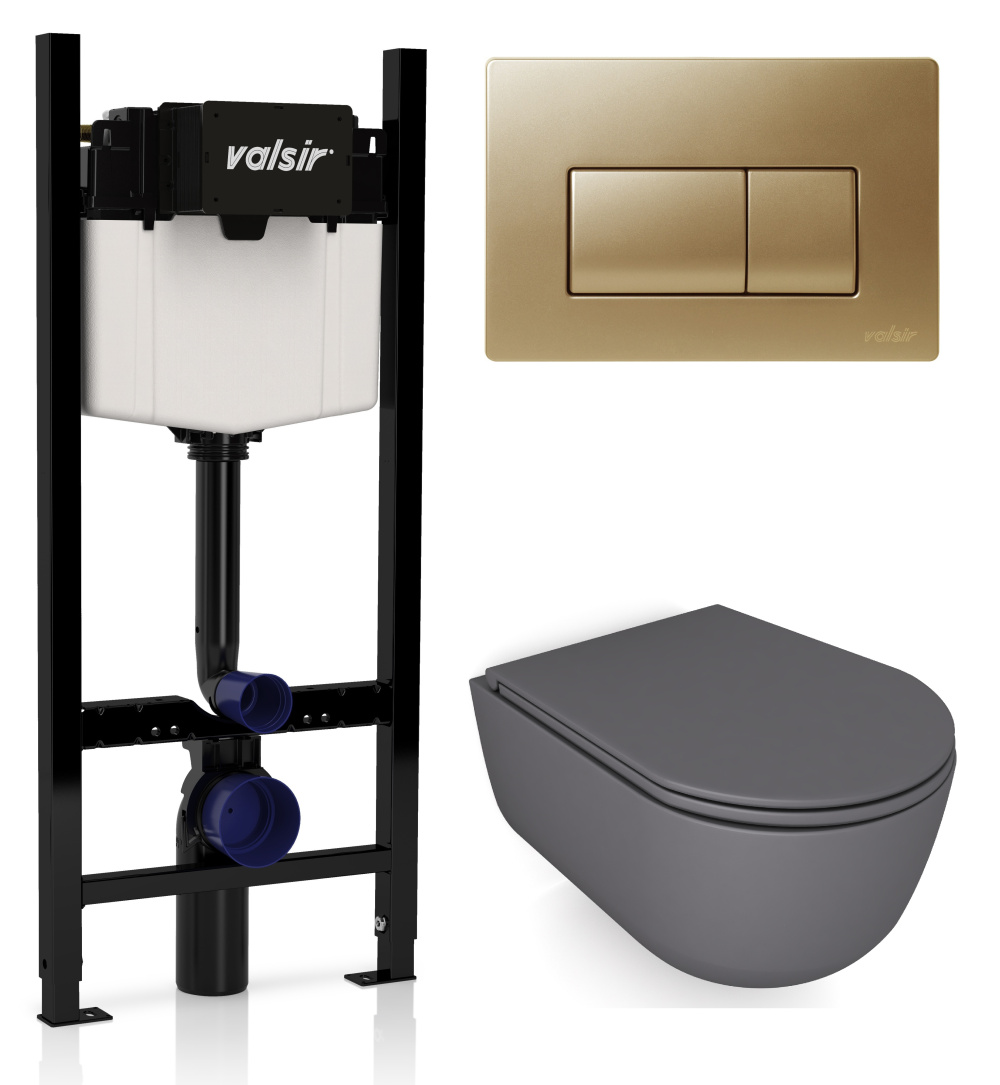 KIT VSMG 7334GM Slim P1 Комплект инсталляции 4 в 1, WINNER S BLOCK VS0853202, унитаз DREAM 7334GM, к