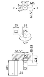 Смеситель для раковины Cezares Porta PORTA-BLI2-01-W0, хром