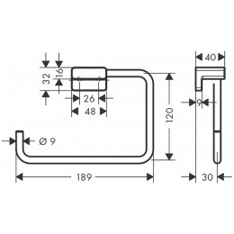 Полотенцедержатель Hansgrohe AddStoris (41754000) хром