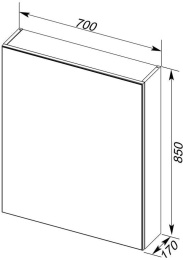 Зеркальный шкаф Aquanet Алвита (00184038) Белый