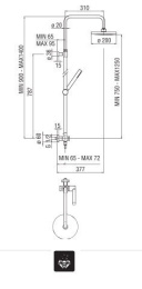 Душевая система Nobili Revolving Shower (WE00141/40CR)