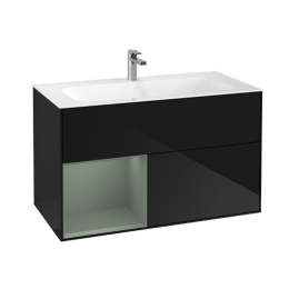 Villeroy Boch Finion F030GMPH Тумба под раковину 996х498 мм (olive matt/glossy black)