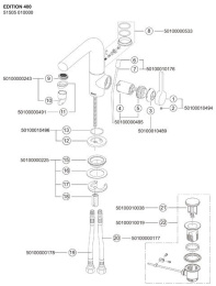 Фото Смеситель для раковины Keuco Edition 400 51505010100, хром