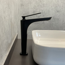 Фото Смеситель для раковины, картридж 35 мм, черный матовый, FC088B-CMT