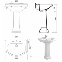 CREAVIT KLASIK Раковина 65 см KL065-00CB00E-0000 (KL065.00000)