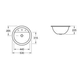 Раковина для установки под столешницу 518040R2 VILLEROY&BOCH Loop Friends
