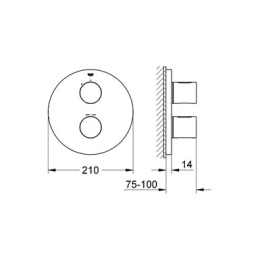 Grohe Grohtherm 3000 Cosmopolitan 19467000 Термостат для душа, встраиваемый без подключения шланга