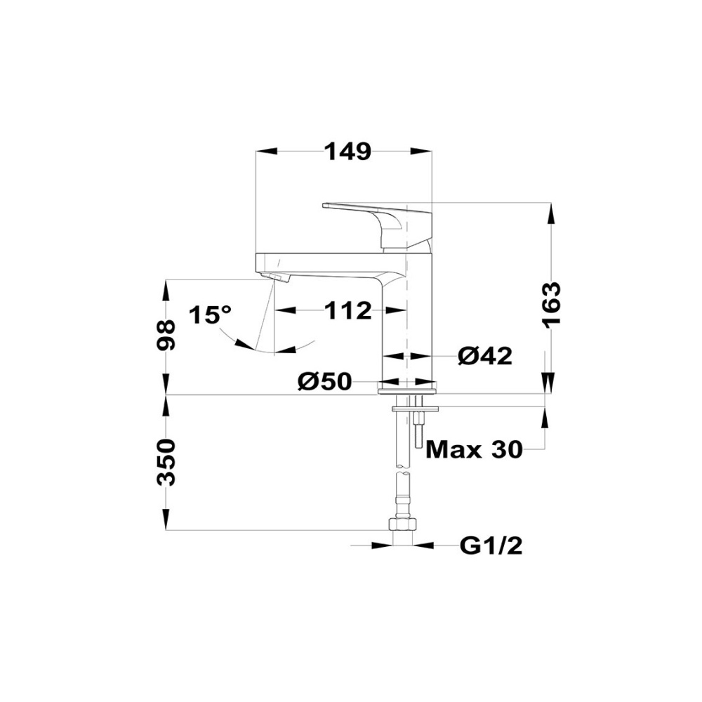 Смеситель Teka Manacor 843461280 для раковины