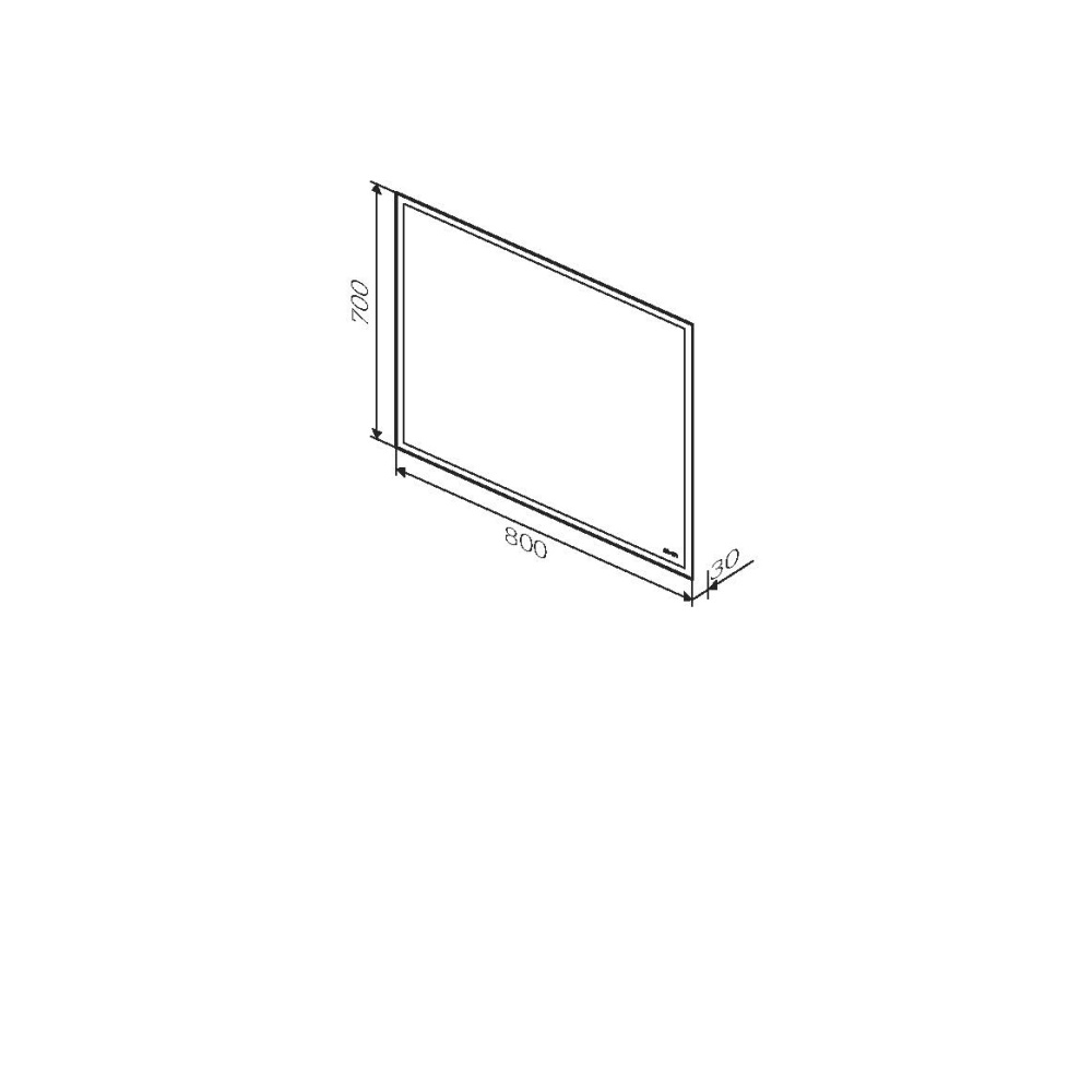 Зеркало с LED-подсветкой Am.Pm Gem (M91AMOX0801WG) серебристый
