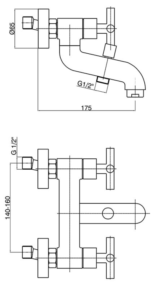 Фото Смеситель GPD Nino BNB05, для ванны и душа, хром