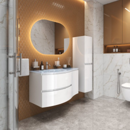 Шкафчик подвесной с одной распашной створкой, правый VAGUE CEZARES 54906 Grigio talpa opaco