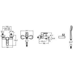 Фото Смеситель для ванны Roca Targa (5A0160C02) хром