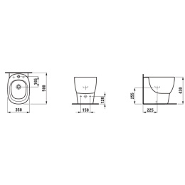 Биде Laufen Mimo 8.3255.1.000.302.1 напольное
