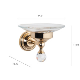 Мыльница Tiffany World Crystal TWCR106oro-sw, золото
